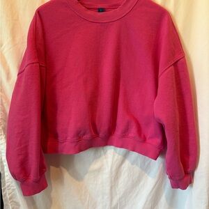 Old Navy Vibrant Pink Cropped Pullover